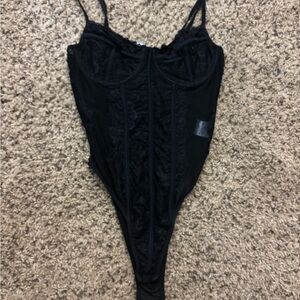 Princess Polly Midnight Black Lace Slip